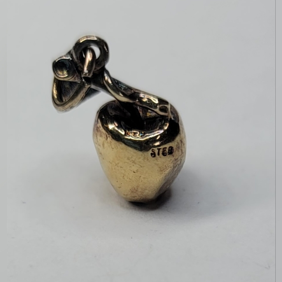 3D Apple Sterling Silver Charm - Picture 5 of 5